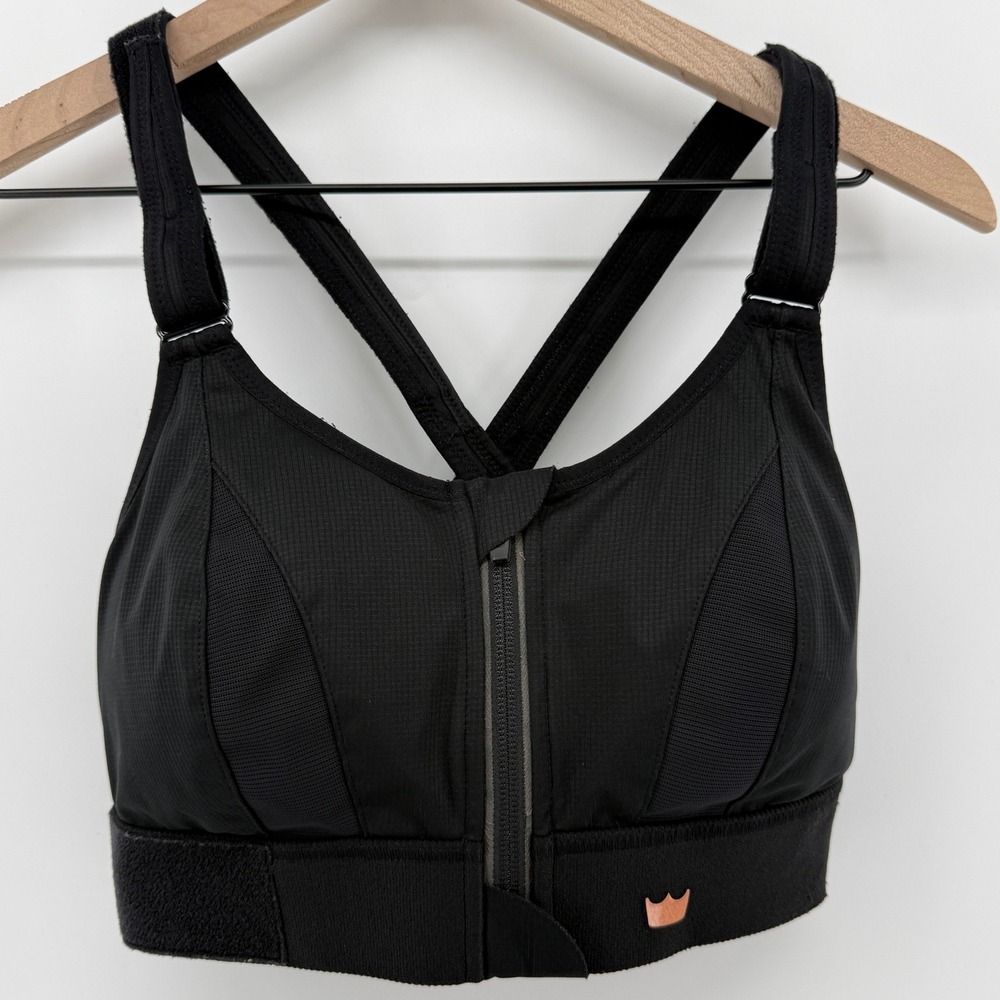 Shefit Ultimate Sports Bra Black Luxe Large High Impact Front Close Active